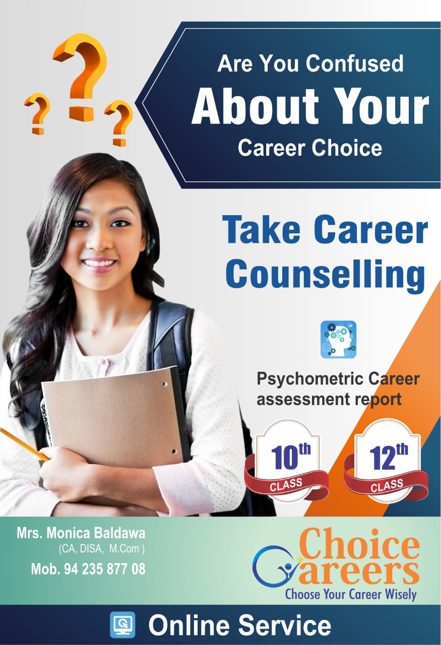 "Banner featuring a person receiving guidance from a career counselor, symbolizing career counseling services."